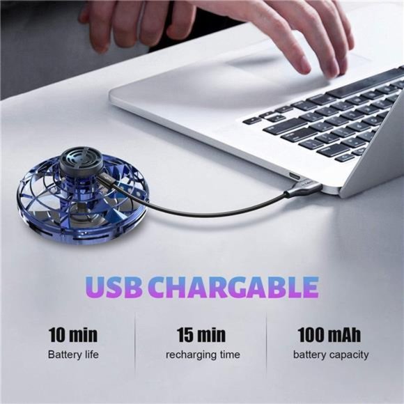 Hand Operated Drones for Kids or Adults, Flying Spinner Mini Drones,360°Rotation - Picture 4 of 6